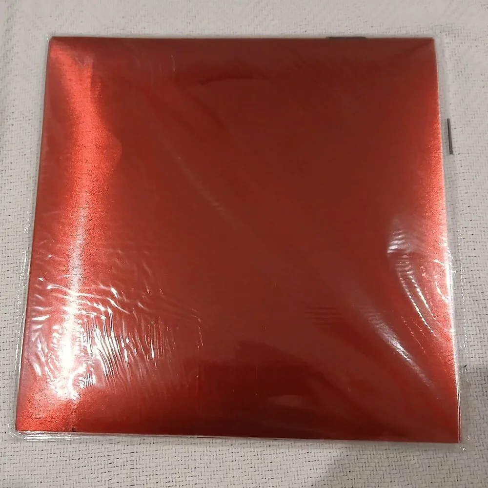 American Crafts 12x12 Foil Wood Red Cardstock (12pack) - Individually Wrapped